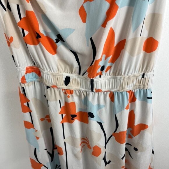 Diane Von Furstenberg Lou Lou Long Silk White Floral Maxi Dress - Picture 4 of 10
